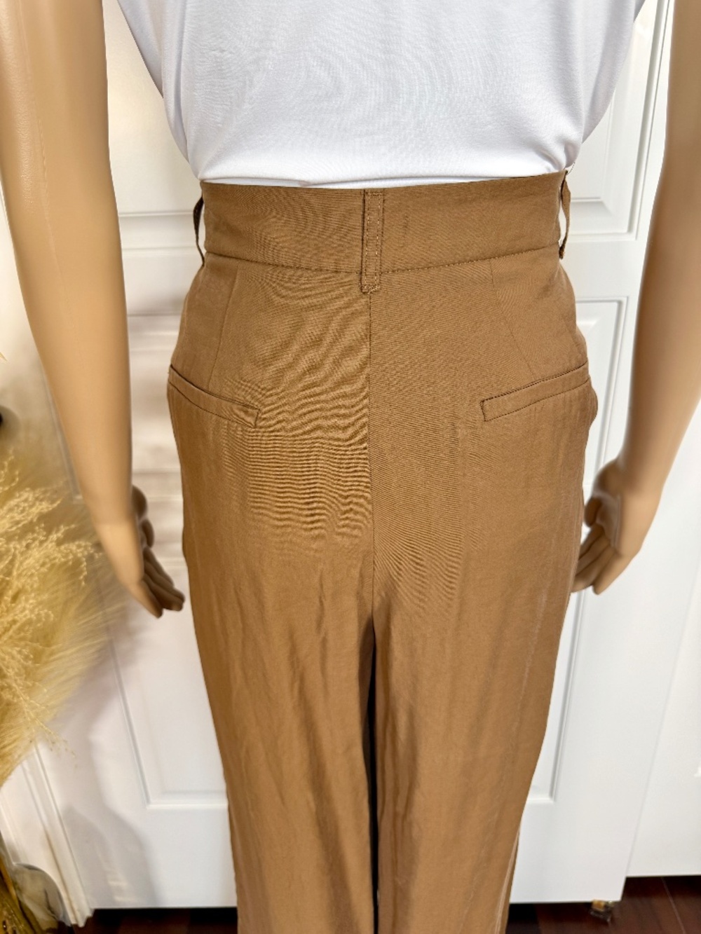 ZARA BROWN WIDE LEG PANTS SIZE MEDIUM - Picture 10 of 13